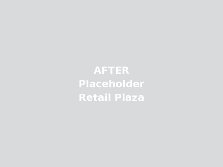 After: retail plaza cleaned